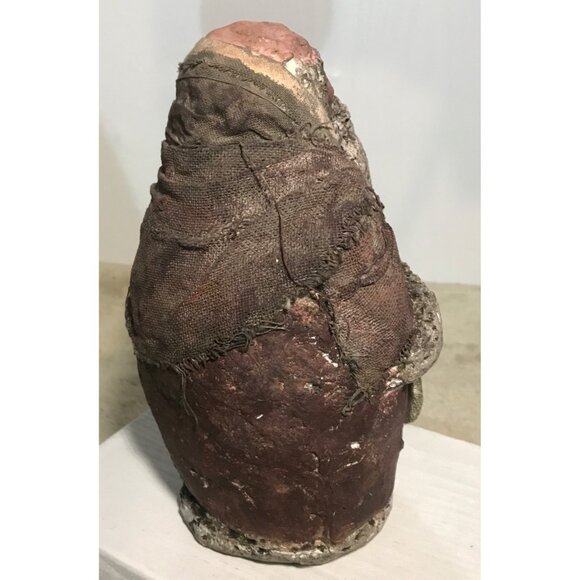 1995 Enesco Arlene Wobler Folk Art Woblers Woods Santa Figures Set of 2 - Picture 6 of 16